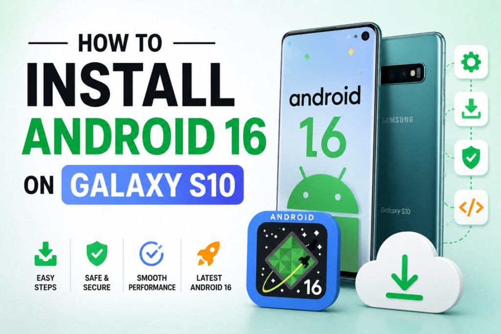 install android 16 on galaxy s10